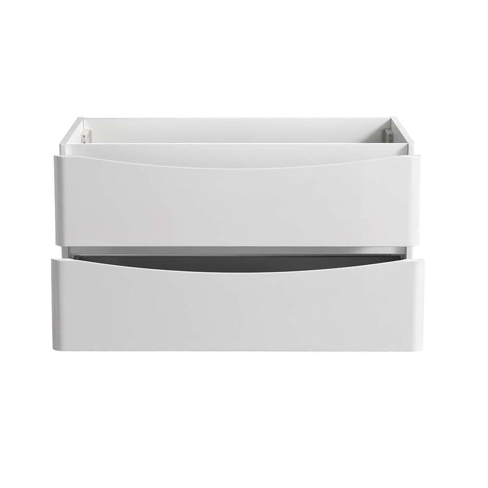 Fresca FCB9036WH Tuscany 36" Glossy White Wall Hung Modern Bathroom Cabinet