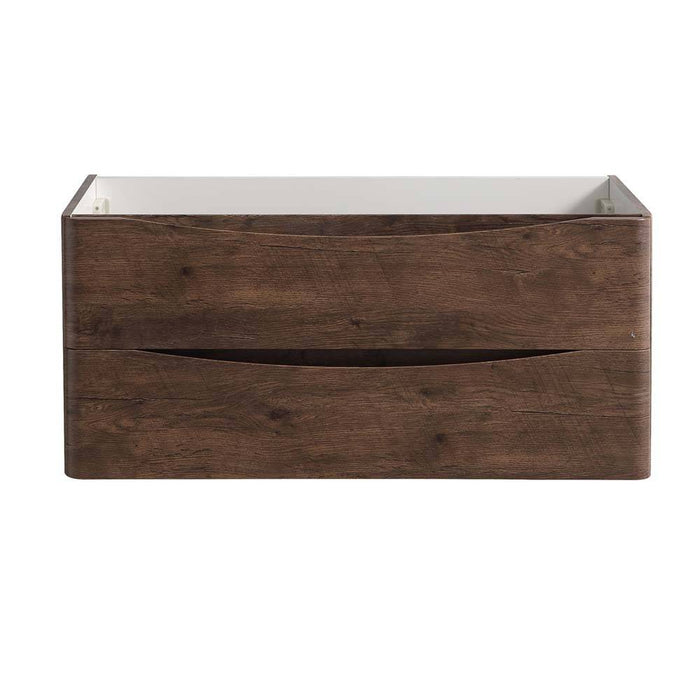 Fresca FCB9040RW Tuscany 40" Rosewood Wall Hung Modern Bathroom Cabinet