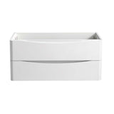 Fresca FCB9040WH Tuscany 40" Glossy White Wall Hung Modern Bathroom Cabinet