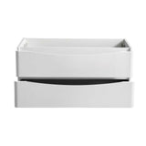 Fresca FCB9040WH Tuscany 40" Glossy White Wall Hung Modern Bathroom Cabinet