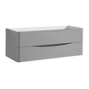 Fresca FCB9048GRG-D Tuscany 48" Glossy Gray Wall Hung Double Sink Modern Bathroom Cabinet