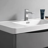 Fresca FCB9048GRG-I Tuscany 48" Glossy Gray Wall Hung Modern Bathroom Cabinet with Integrated Sink