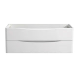 Fresca FCB9048WH-D Tuscany 48" Glossy White Wall Hung Double Sink Modern Bathroom Cabinet