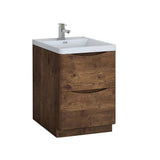 Fresca FCB9124RW-I Tuscany 24" Rosewood Free Standing Modern Bathroom Cabinet with Integrated Sink