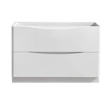 Fresca FCB9148WH-D Tuscany 48" Glossy White Free Standing Double Sink Modern Bathroom Cabinet