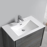 Fresca FCB9230OG-I Catania 30" Ocean Gray Wall Hung Modern Bathroom Cabinet with Integrated Sink