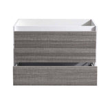 Fresca FCB9236HA Catania 36" Glossy Ash Gray Wall Hung Modern Bathroom Cabinet