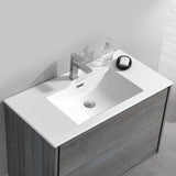 Fresca FCB9236OG-I Catania 36" Ocean Gray Wall Hung Modern Bathroom Cabinet with Integrated Sink