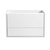 Fresca FCB9236WH Catania 36" Glossy White Wall Hung Modern Bathroom Cabinet