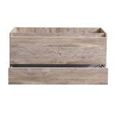Fresca FCB9248RNW-D Catania 48" Rustic Natural Wood Wall Hung Double Sink Modern Bathroom Cabinet