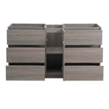 Fresca FCB93-241224MGO-D Lazzaro 60" Gray Wood Free Standing Double Sink Modern Bathroom Cabinet