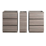 Fresca FCB93-241224MGO-D Lazzaro 60" Gray Wood Free Standing Double Sink Modern Bathroom Cabinet