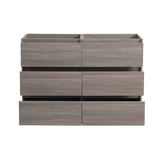 Fresca FCB93-2424MGO-D Lazzaro 48" Gray Wood Free Standing Double Sink Modern Bathroom Cabinet