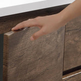 Fresca FCB93-301230RW-D-I Lazzaro 72" Rosewood Free Standing Double Sink Modern Bathroom Cabinet with Integrated Sinks