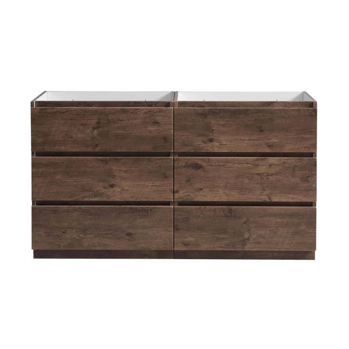 Fresca FCB93-3030RW-D Lazzaro 60" Rosewood Free Standing Double Sink Modern Bathroom Cabinet
