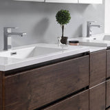 Fresca FCB93-361236RW-D-I Lazzaro 84" Rosewood Free Standing Double Sink Modern Bathroom Cabinet with Integrated Sinks