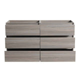 Fresca FCB93-3636MGO-D Lazzaro 72" Gray Wood Free Standing Double Sink Modern Bathroom Cabinet