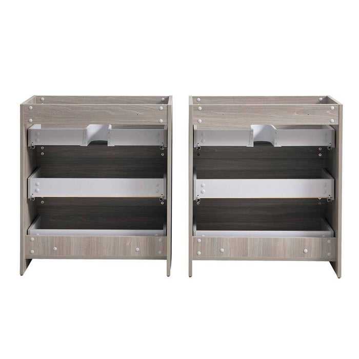Fresca FCB93-3636MGO-D Lazzaro 70" Gray Wood Free Standing Double Sink Modern Bathroom Cabinet
