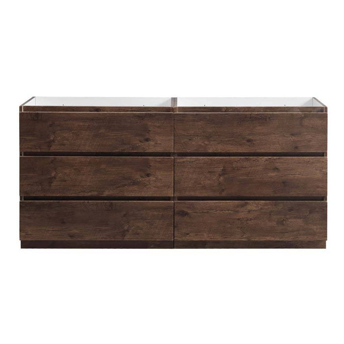 Fresca FCB93-3636RW-D Lazzaro 70" Rosewood Free Standing Double Sink Modern Bathroom Cabinet
