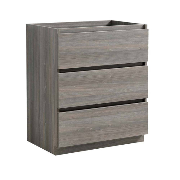 Fresca FCB9330MGO Lazzaro 30" Gray Wood Free Standing Modern Bathroom Cabinet