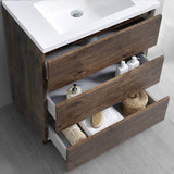 Fresca FCB9330RW-I Lazzaro 30" Rosewood Free Standing Modern Bathroom Cabinet with Integrated Sink