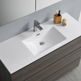 Fresca FCB9348MGO-I Lazzaro 48" Gray Wood Free Standing Modern Bathroom Cabinet with Integrated Sink