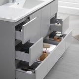 Fresca FCB9360GR-S-I Lazzaro 60" Gray Free Standing Modern Bathroom Cabinet with Integrated Single Sink