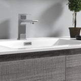Fresca FCB9360HA-S-I Lazzaro 60" Glossy Ash Gray Free Standing Modern Bathroom Cabinet with Integrated Single Sink