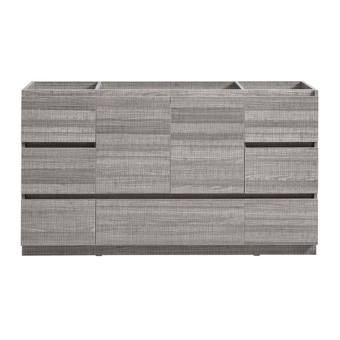 Fresca FCB9360HA-S Lazzaro 60" Ash Gray Free Standing Single Sink Modern Bathroom Cabinet