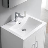 Fresca FCB9424WH-I Imperia 24" Glossy White Free Standing Modern Bathroom Cabinet with Integrated Sink