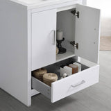 Fresca FCB9424WH-I Imperia 24" Glossy White Free Standing Modern Bathroom Cabinet with Integrated Sink