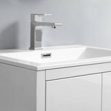 Fresca FCB9424WH-I Imperia 24" Glossy White Free Standing Modern Bathroom Cabinet with Integrated Sink