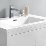 Fresca FCB9430WH-I Imperia 30" Glossy White Free Standing Modern Bathroom Cabinet with Integrated Sink