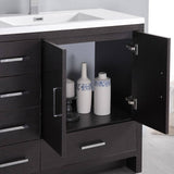 Fresca FCB9436DGO-L-I Imperia 36" Dark Gray Oak Free Standing Modern Bathroom Cabinet with Integrated Sink - Left Version