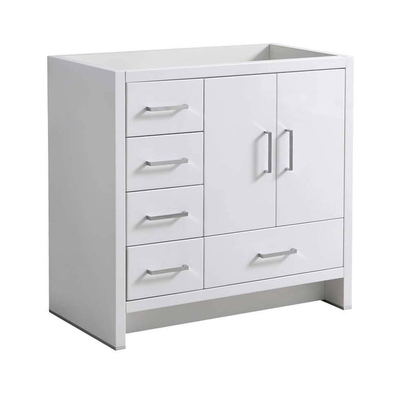 Fresca FCB9436WH-L Imperia 36" Glossy White Free Standing Modern Bathroom Cabinet - Left Version