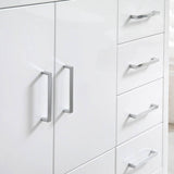 Fresca FCB9436WH-R-I Imperia 36" Glossy White Free Standing Modern Bathroom Cabinet with Integrated Sink - Right Version