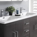 Fresca FCB9460DGO-D-I Imperia 60" Dark Gray Oak Free Standing Modern Bathroom Cabinet with Integrated Double Sink