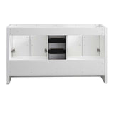 Fresca FCB9460WH-D Imperia 60" Glossy White Free Standing Double Sink Modern Bathroom Cabinet