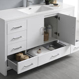 Fresca FCB9460WH-S-I Imperia 60" Glossy White Free Standing Modern Bathroom Cabinet with Integrated Single Sink