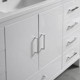 Fresca FCB9460WH-S-I Imperia 60" Glossy White Free Standing Modern Bathroom Cabinet with Integrated Single Sink