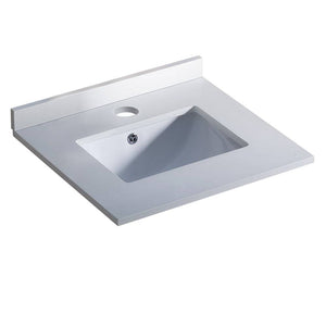 Fresca FCT2024WH-U Oxford 24" White Countertop with Undermount Sink