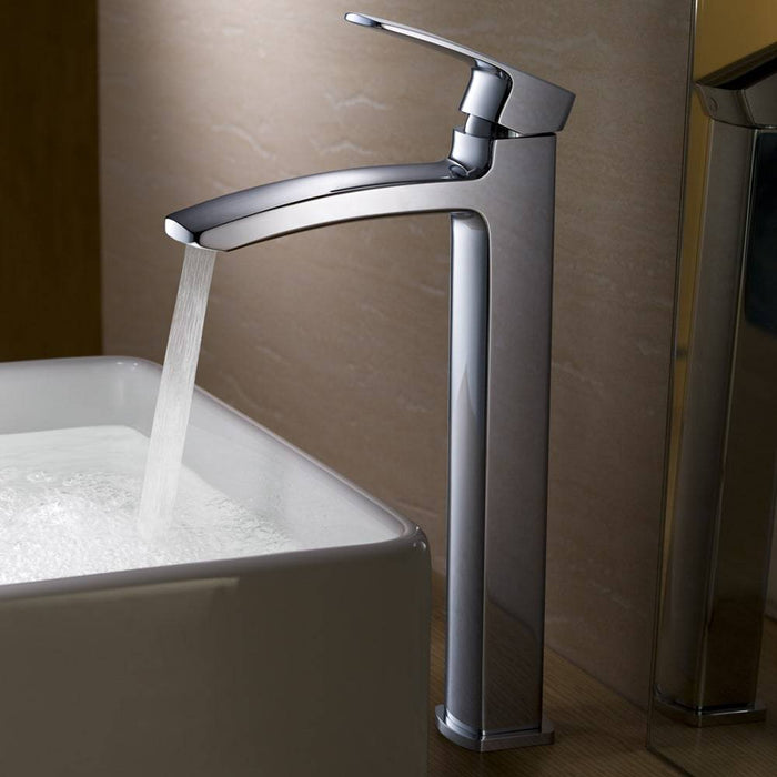 Fresca FFT9162CH Fiora Single Hole Vessel Mount Bathroom Vanity Faucet in Chrome