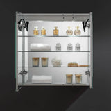 Fresca FMC013030 Tiempo 30" Wide x 30" Tall Bathroom Medicine Cabinet with LED Lighting & Defogger