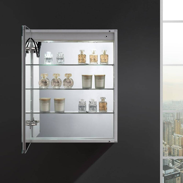 Fresca FMC022430-L Spazio 24" Wide x 30" Tall Bathroom Medicine Cabinet with LED Lighting
