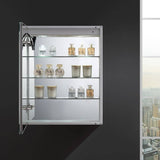 Fresca FMC022430-L Spazio 24" Wide x 30" Tall Bathroom Medicine Cabinet with LED Lighting & Defogger