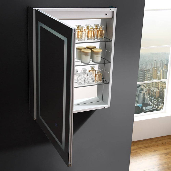 Fresca FMC022430-L Spazio 24" Wide x 30" Tall Bathroom Medicine Cabinet with LED Lighting