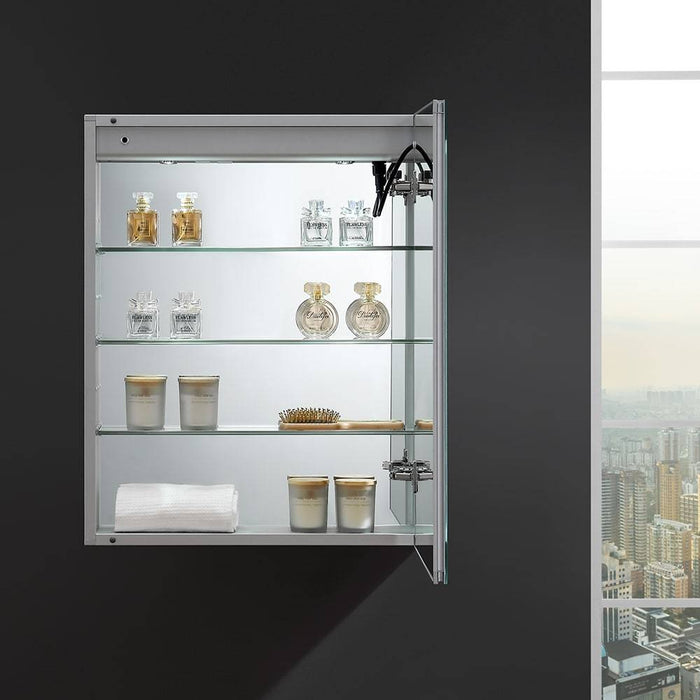 Fresca FMC022430-R Spazio 24" Wide x 30" Tall Bathroom Medicine Cabinet with LED Lighting