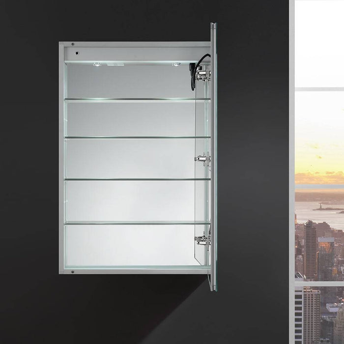 Fresca FMC022436-R Spazio 24" Wide x 36" Tall Bathroom Medicine Cabinet with LED Lighting