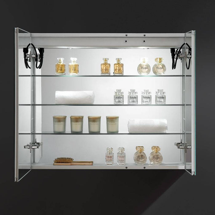 Fresca FMC023630 Spazio 36" Wide x 30" Tall Bathroom Medicine Cabinet with LED Lighting