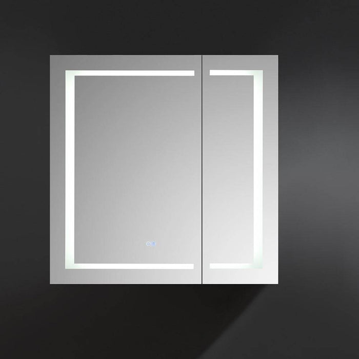 Fresca FMC023636 Spazio 36" Wide x 36" Tall Bathroom Medicine Cabinet with LED Lighting